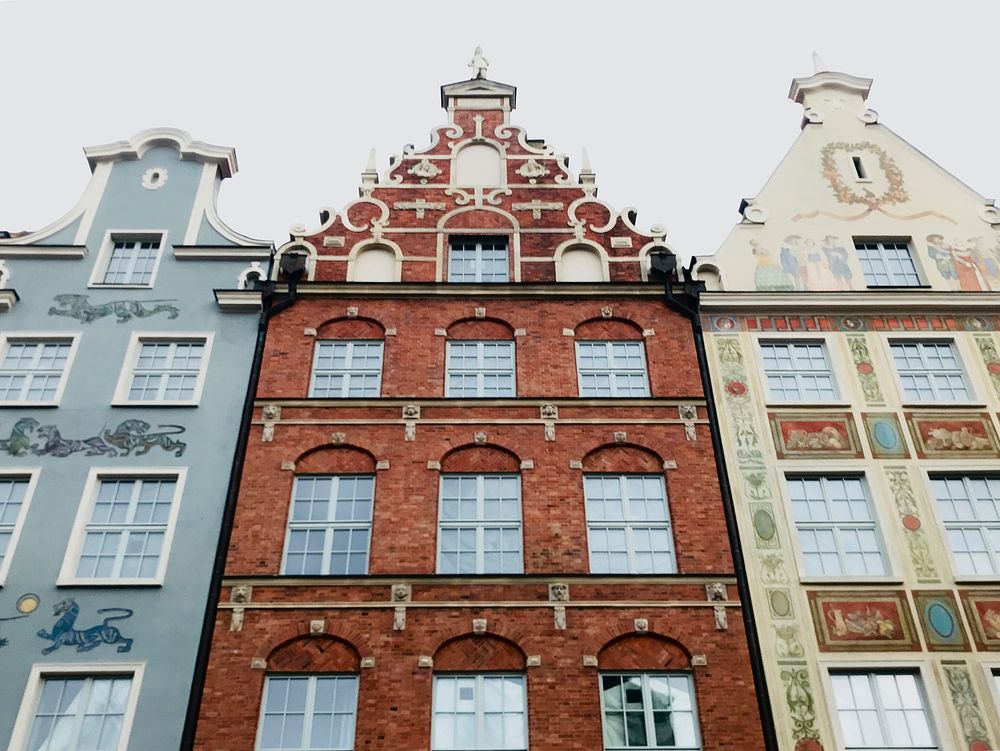 Free houses in Gdansk, Poland photo, public domain travel CC0 image.