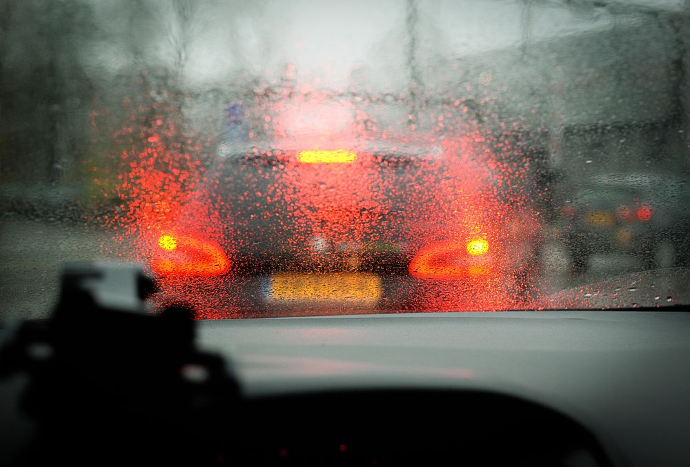 Free blurry car windshield photo, public domain motion CC0 image.