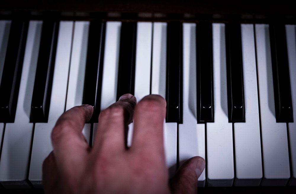 Free  playing piano image, public domain musical instrument CC0 photo.