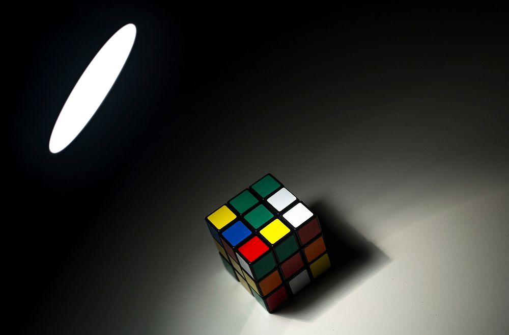 Free close up Rubik Cube image, public domain toy CC0 photo.