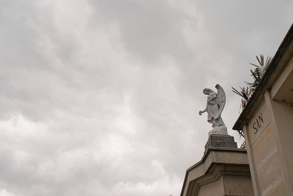 The angel statue.