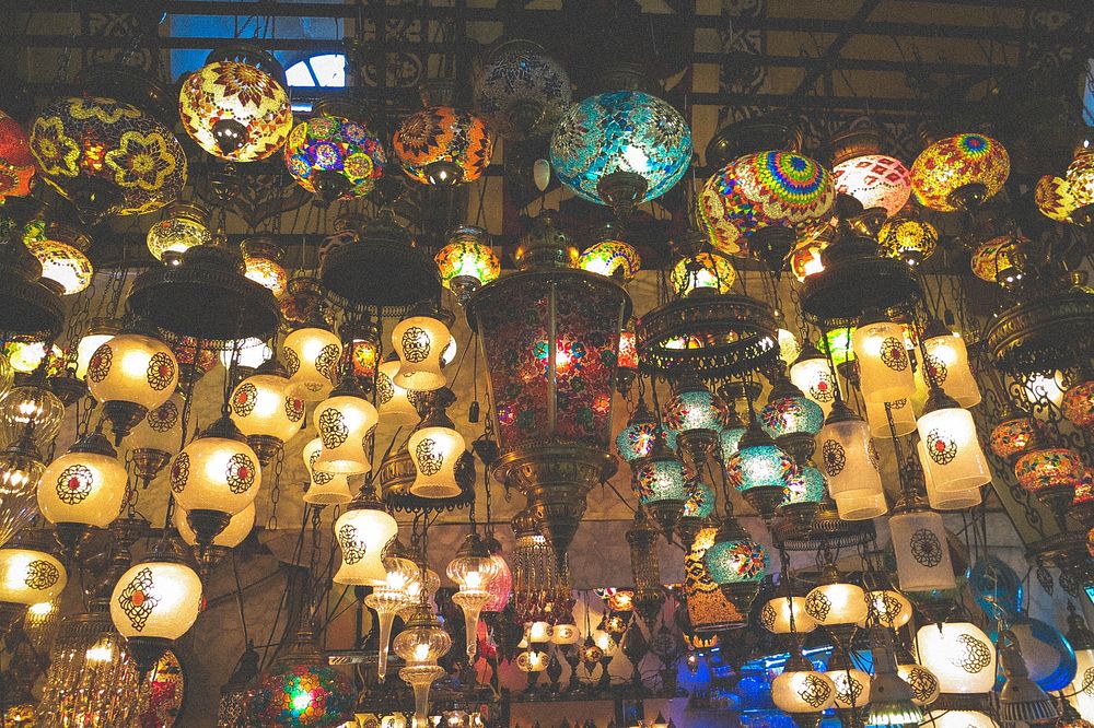 Lamps at Grand Bazaar, Istanbul, Turkey. 