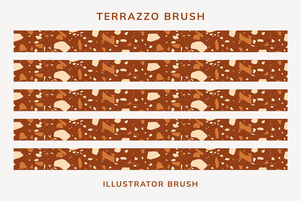 Brown terrazzo illustrator pattern brush vector add-on