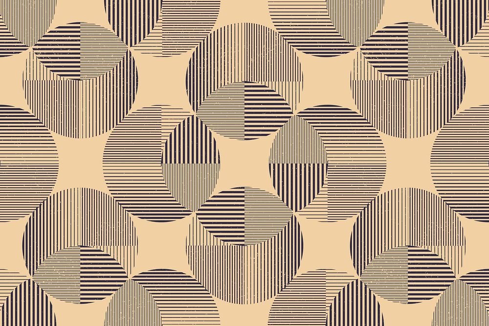 Abstract pattern cream background, abstract repeated round design vector