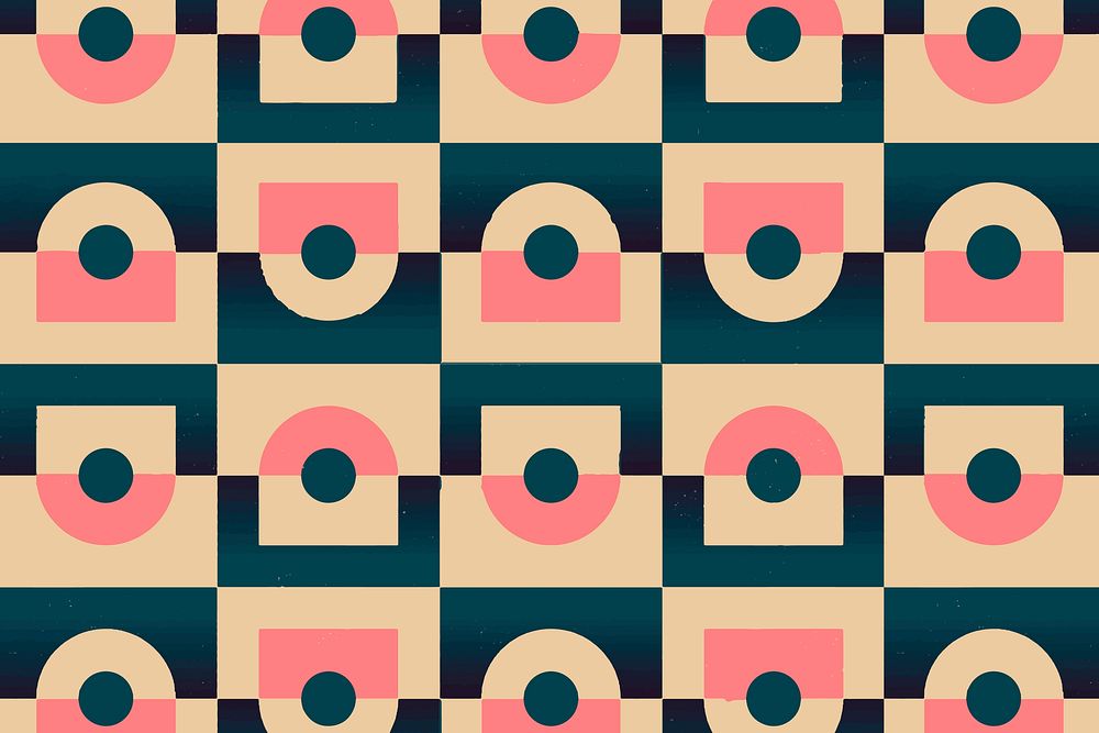 Seamless geometric background, abstract retro pattern design vector