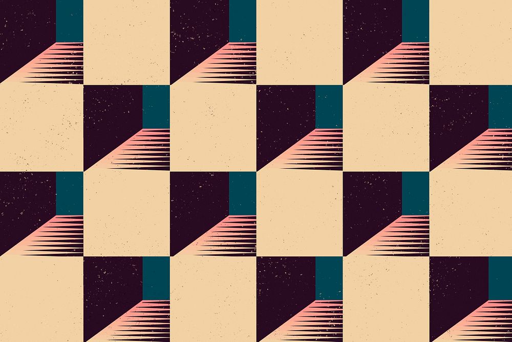 Square pattern background, 3D geometric design 