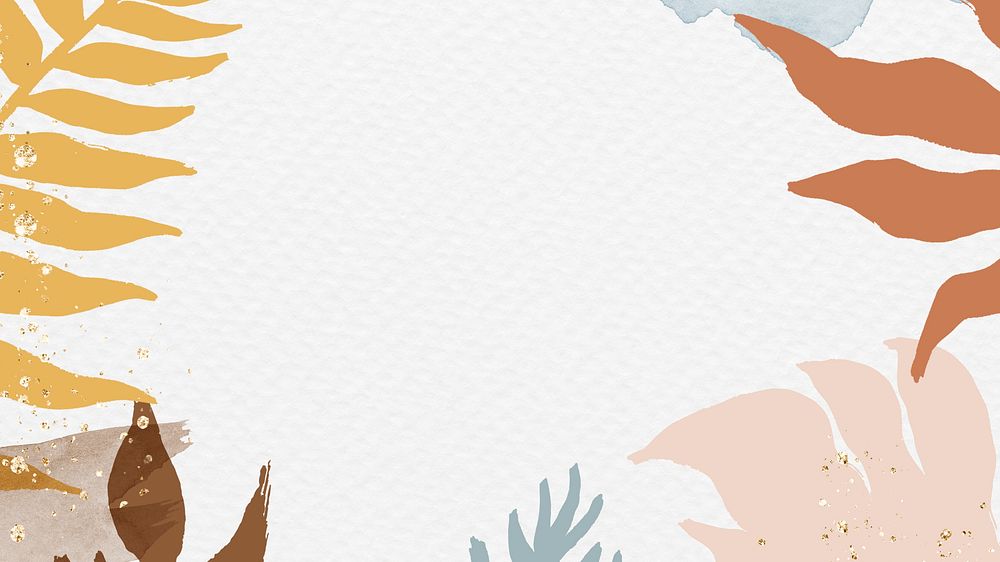Pastel botanical desktop wallpaper, simple design background