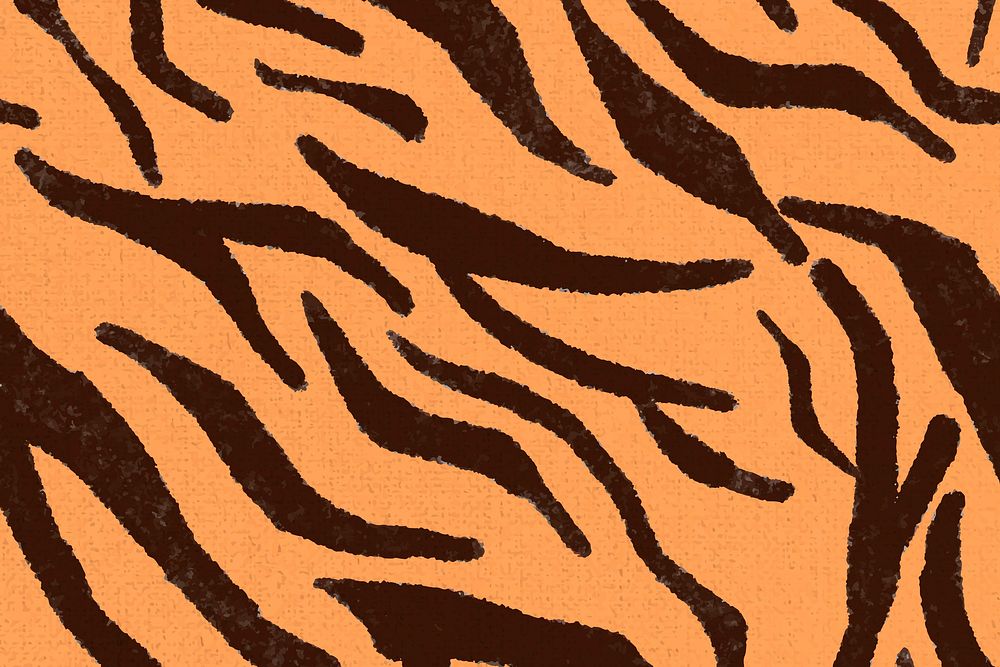 Tiger pattern orange background seamless, social media banner