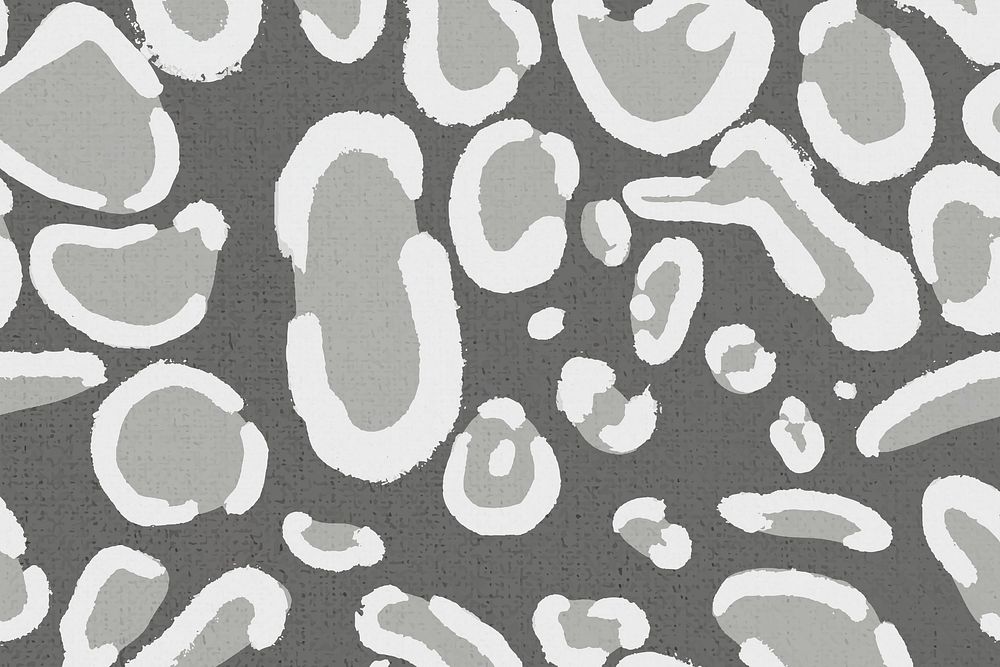 Gray leopard pattern background seamless, social media banner psd