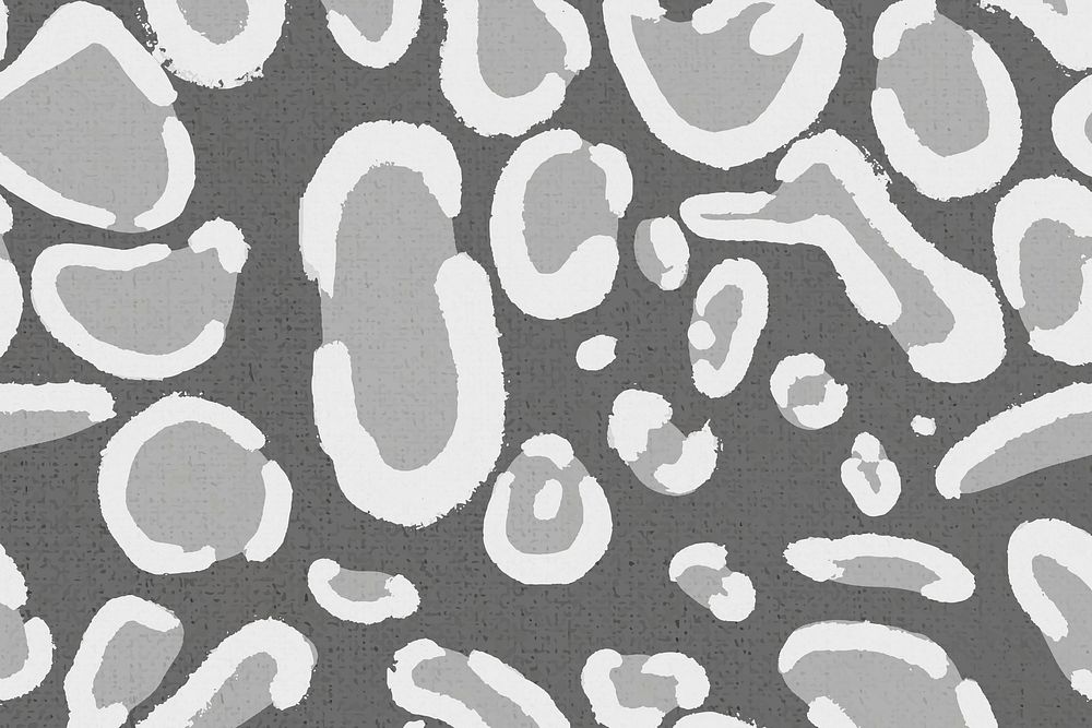 Gray leopard pattern background seamless, social media banner vector