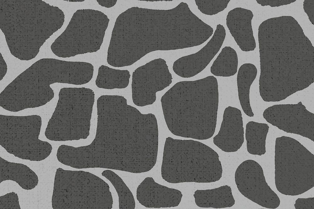 Black giraffe pattern background seamless, social media banner psd