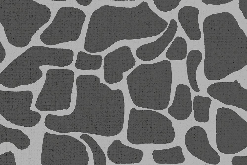 Black giraffe pattern background seamless, social media banner vector