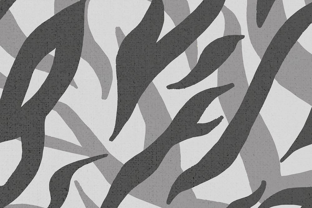 Tiger pattern gray background seamless, social media banner vector
