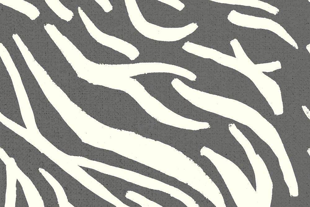 Zebra pattern gray background seamless, social media banner, paint style psd