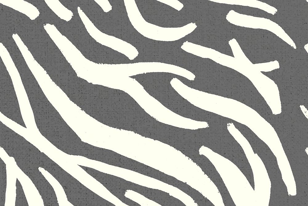 Zebra pattern gray background seamless, social media banner, paint style vector