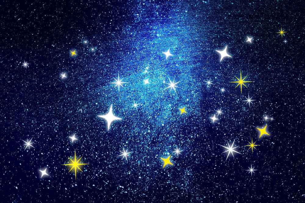 Starry night sky background, beautiful festive aesthetic galaxy wallpaper