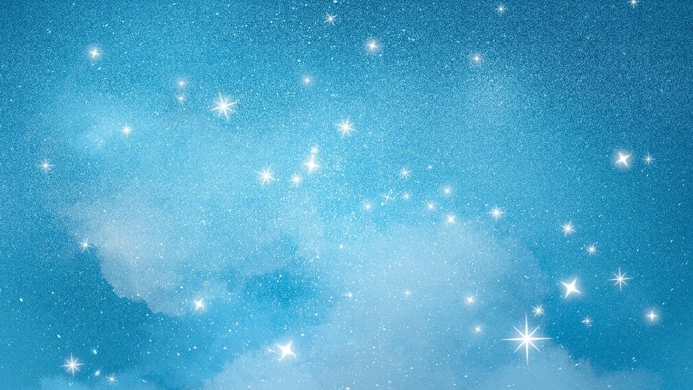 Starry sky HD wallpaper, beautiful sparkling aesthetic background