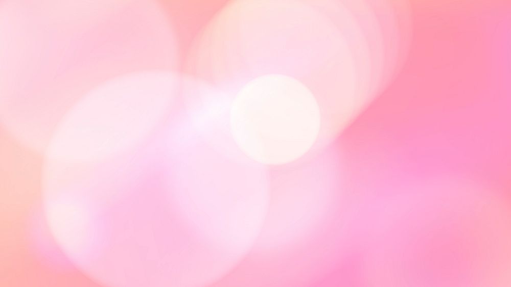 Pastel pink bokeh desktop HD wallpaper, gradient aesthetic design