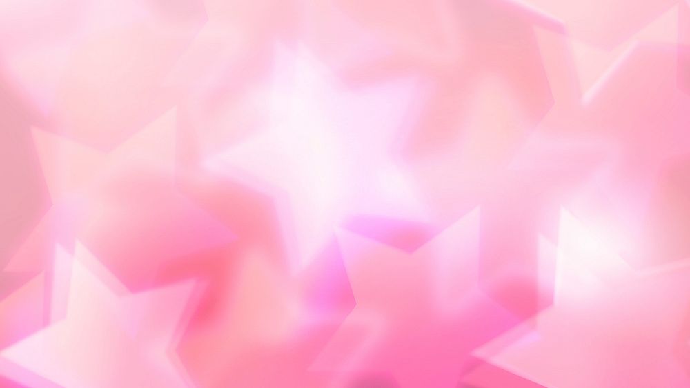 Pink star bokeh desktop HD wallpaper, gradient aesthetic pattern design