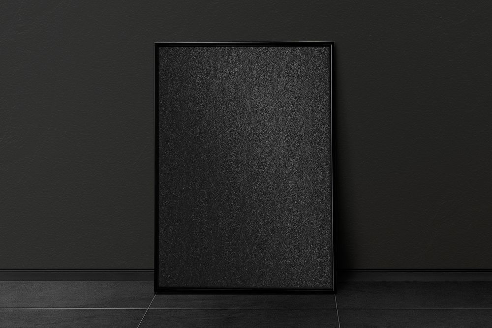 Black photo frame, realistic wall home decor
