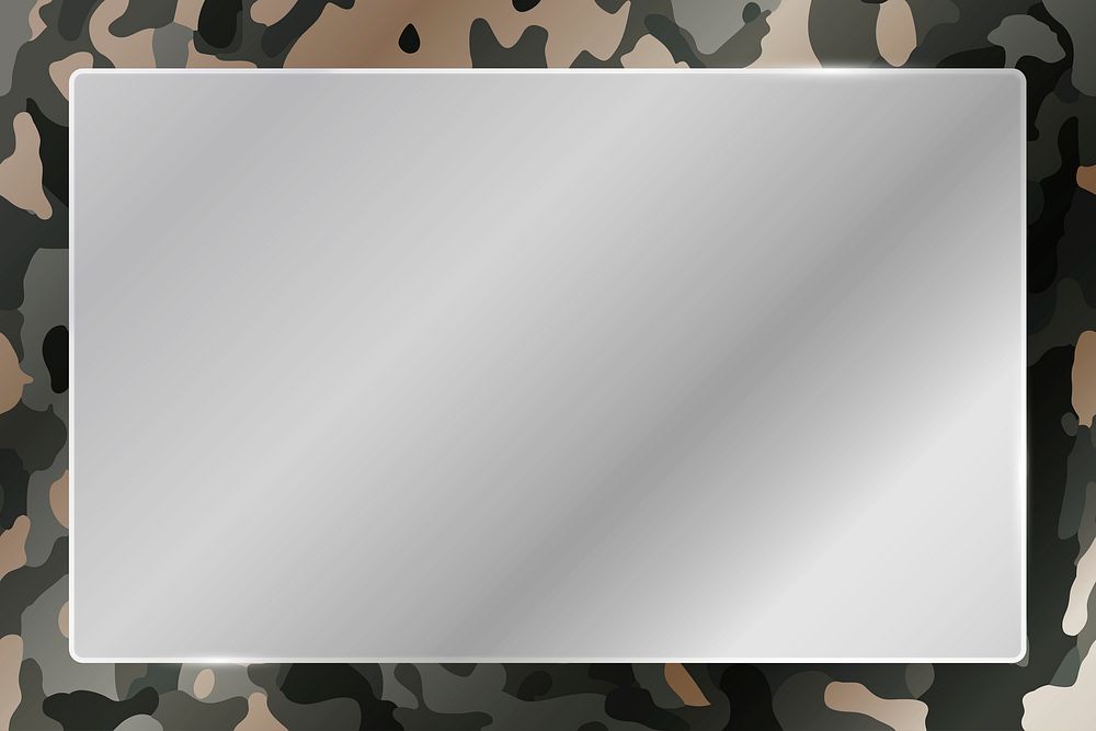 Military camouflage pattern frame background psd