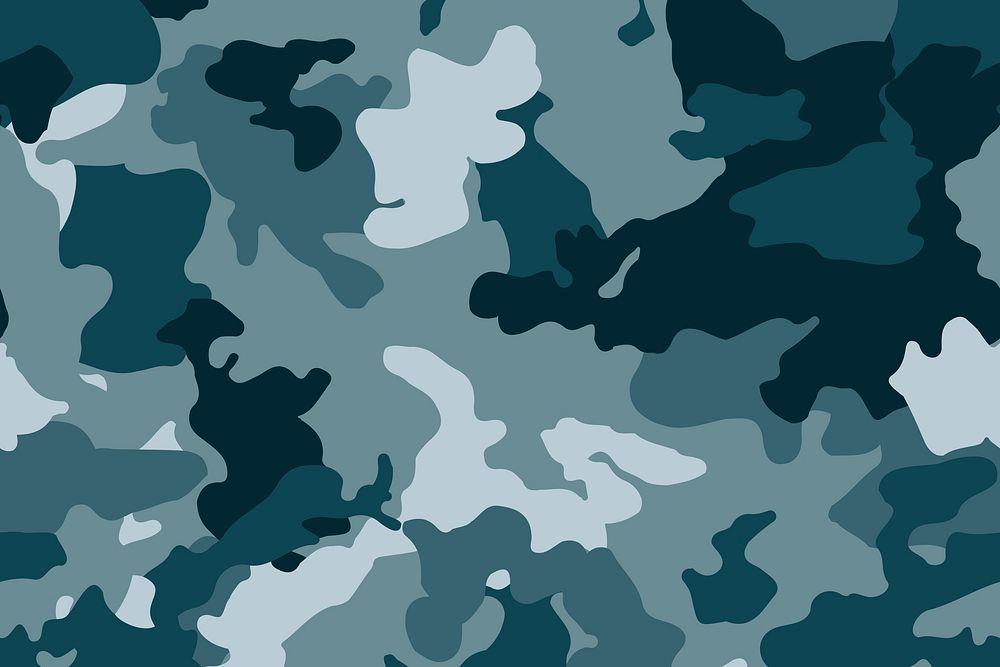 Navy print background, camouflage pattern in aesthetic design vector