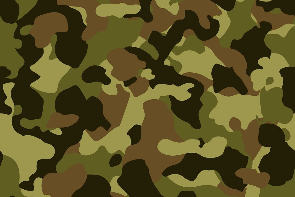 Army print background, camouflage pattern in aesthetic design vector