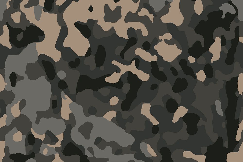 Aesthetic grey camo pattern background design vector