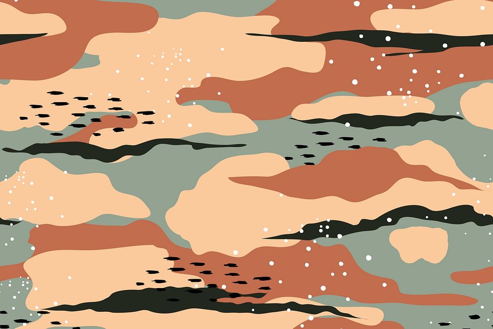 Military print background, camouflage pattern in aesthetic design vector