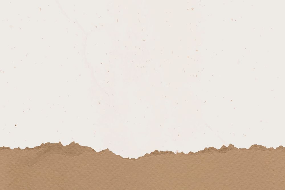 Aesthetic paper texture background, brown border vector