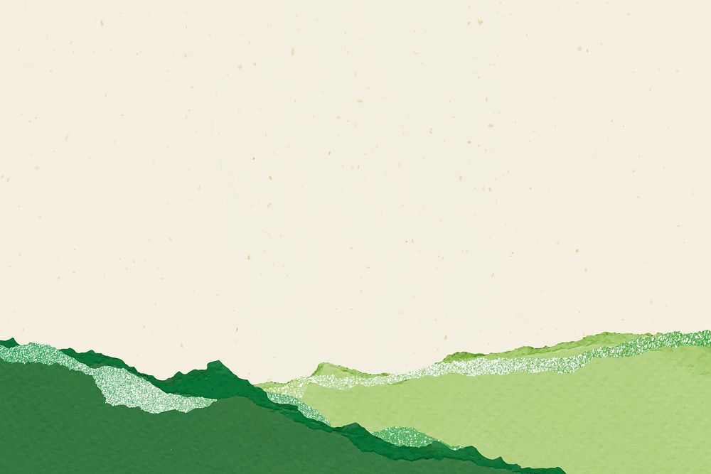Green aesthetic border background, glitter paper texture vector