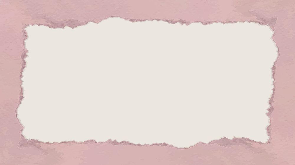 Paper texture frame computer wallpaper, pink feminine background vector