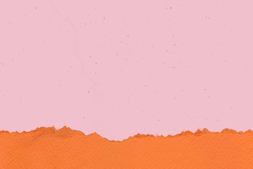 Pink paper background, torn texture border vector