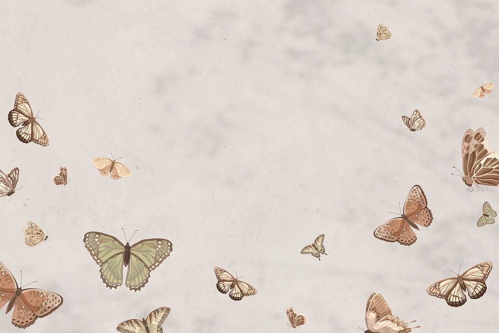Feminine butterfly background, aesthetic watercolor design 