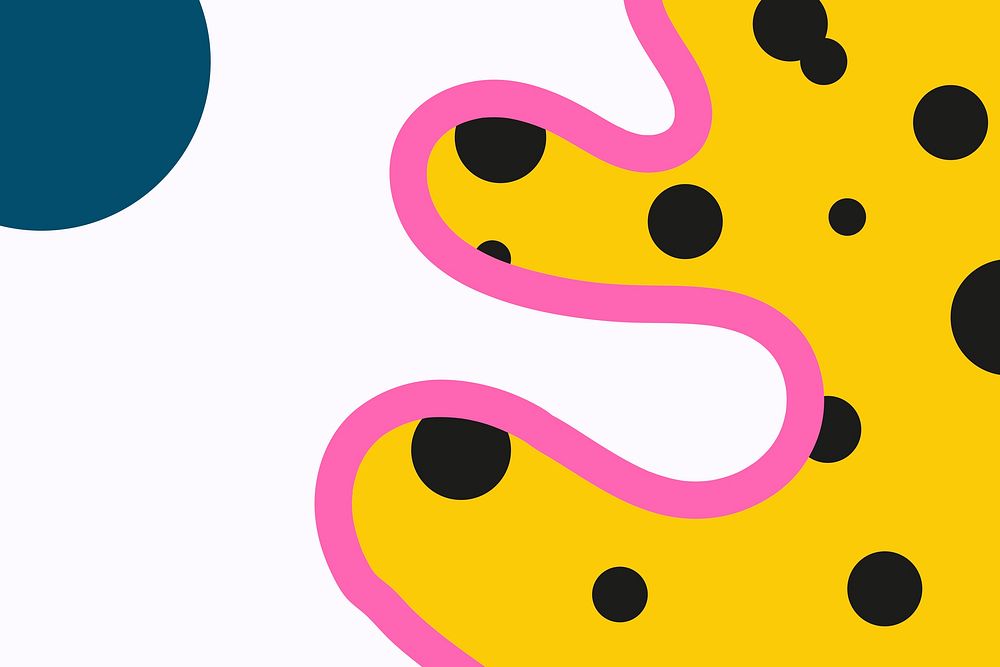 Fun colorful background, yellow polka dot pattern psd