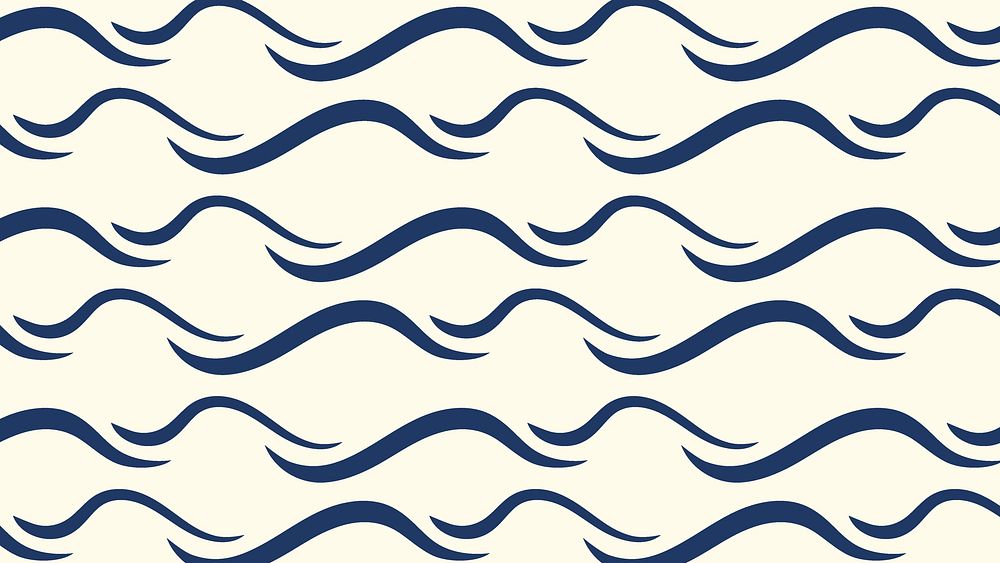Seamless wave pattern desktop wallpaper, beige abstract design