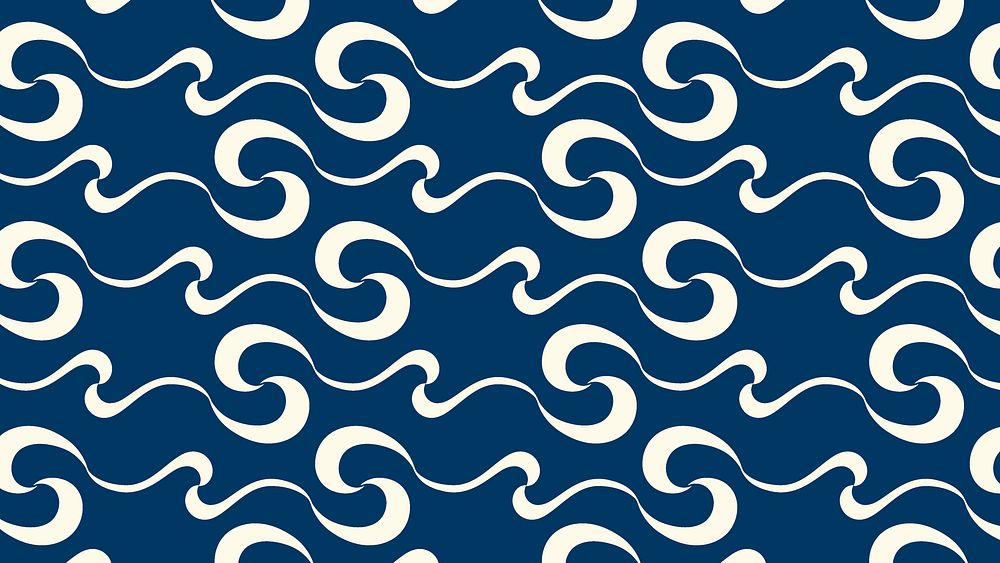 Abstract fluid pattern desktop wallpaper, seamless sea wave