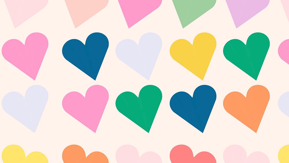 Colorful heart computer wallpaper, valentine&rsquo;s background