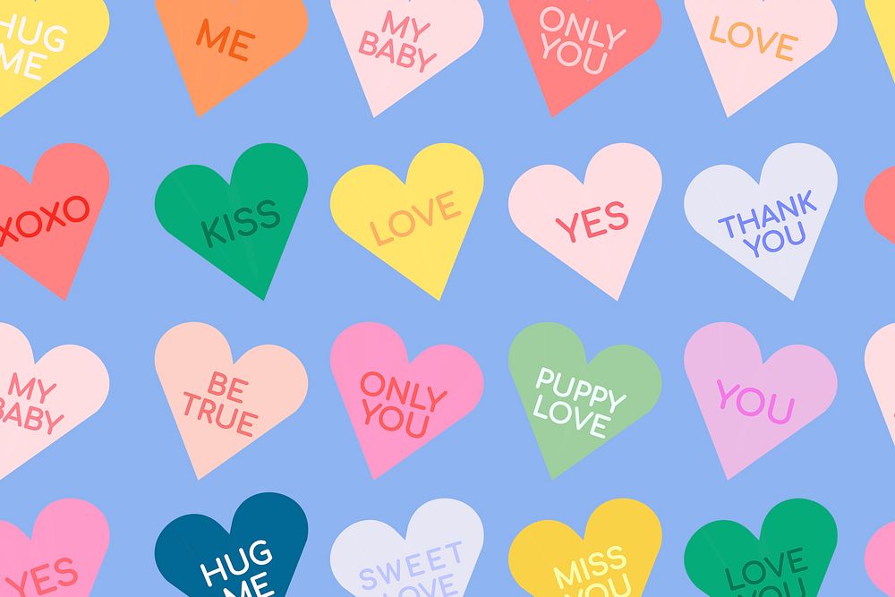 Colorful hearts background, valentine&rsquo;s psd