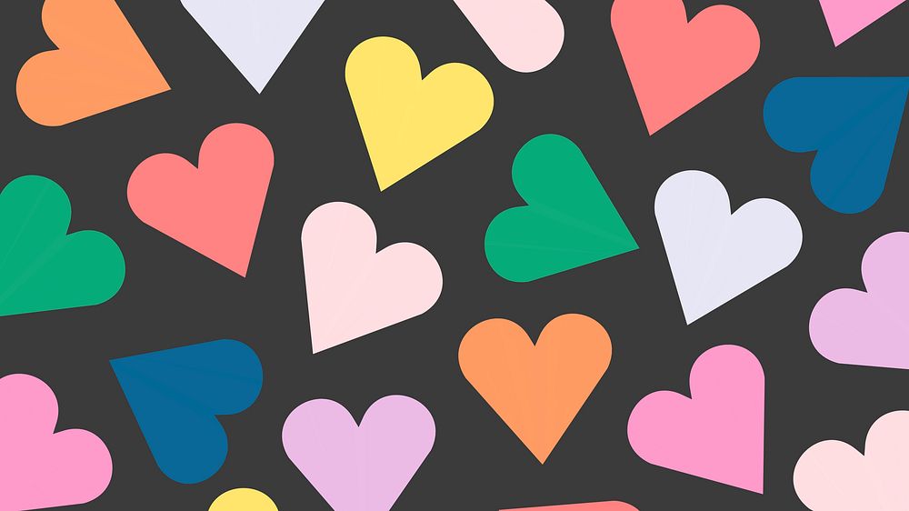 Colorful heart desktop wallpaper valentine&rsquo;s background