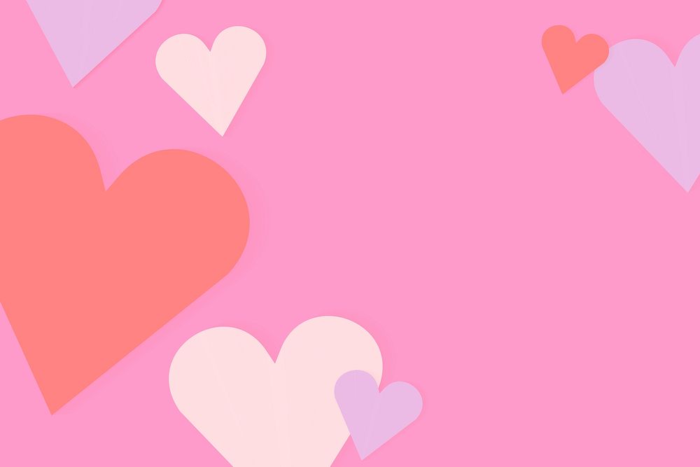 Colorful hearts background valentine&rsquo;s border vector