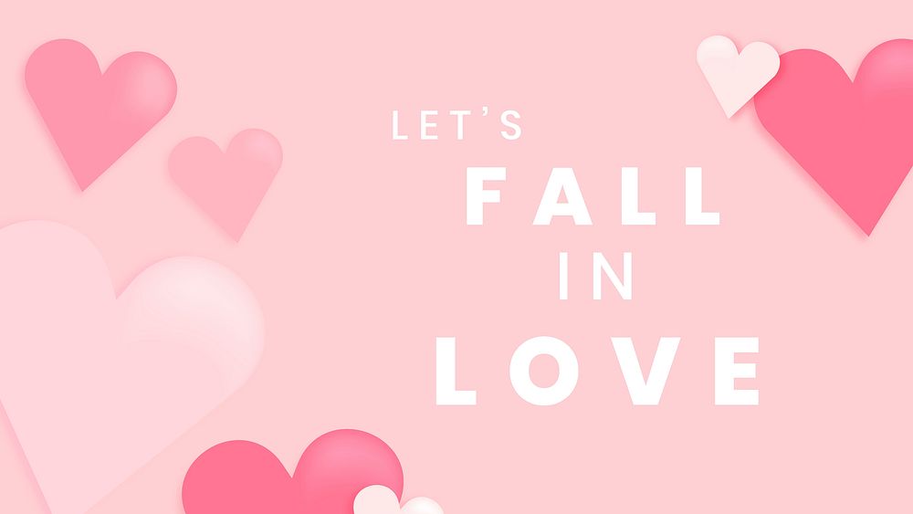 Valentine's blog banner template, cute heart background design vector