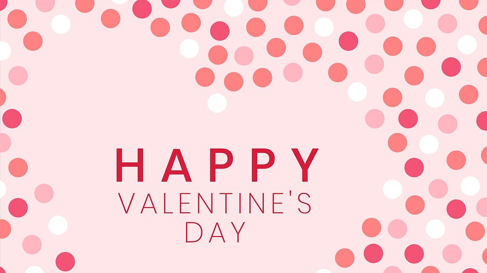Happy Valentine's Day desktop wallpaper psd heart design