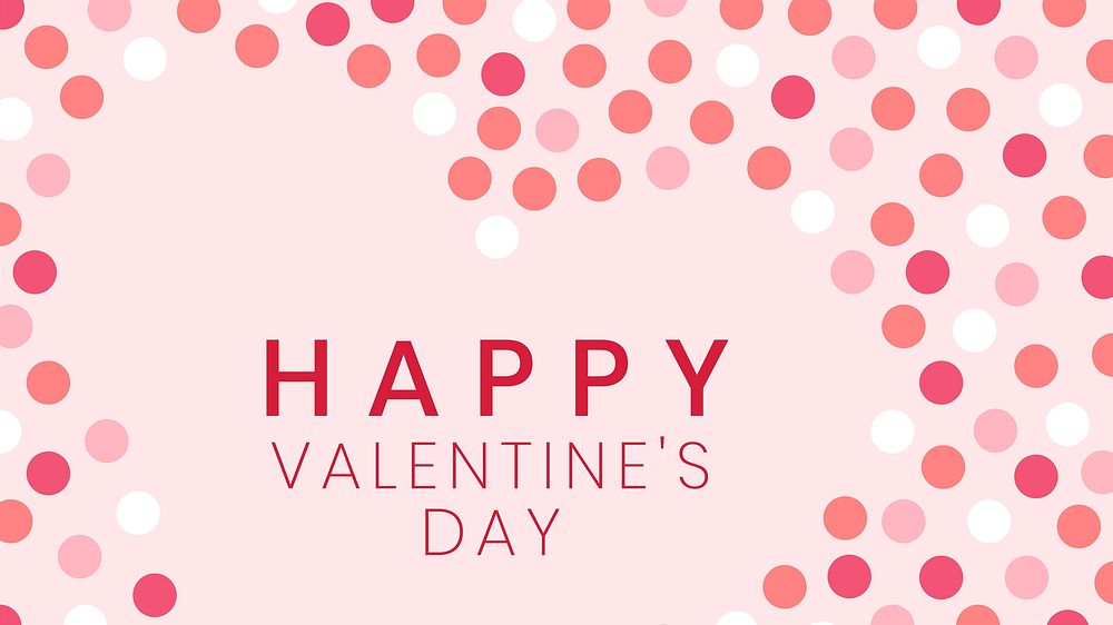 Happy Valentine's Day computer wallpaper vector heart design