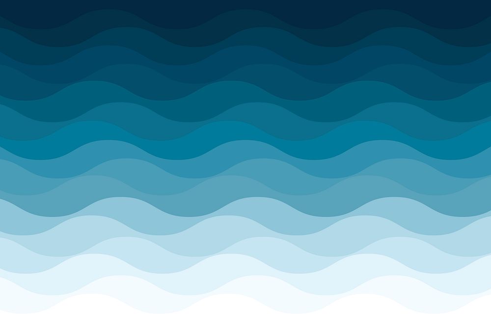 Gradient blue wave pattern background design vector