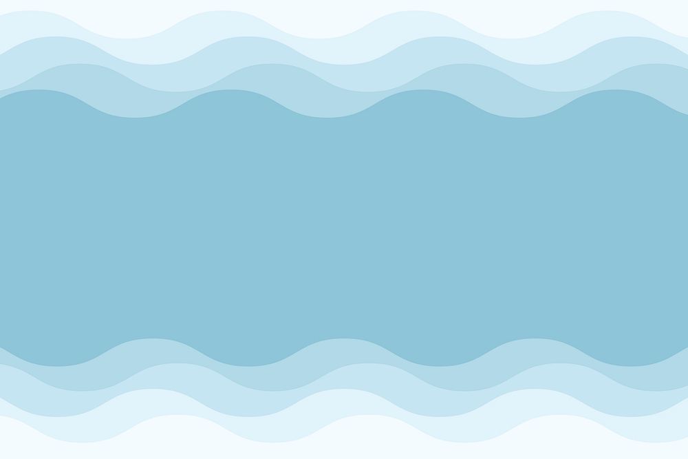 Blue wave layers background design, social media banner vector