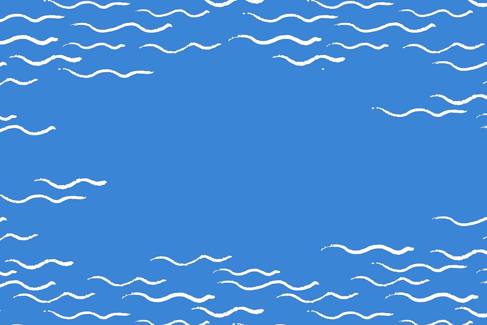 Doodle blue background design, social media banner