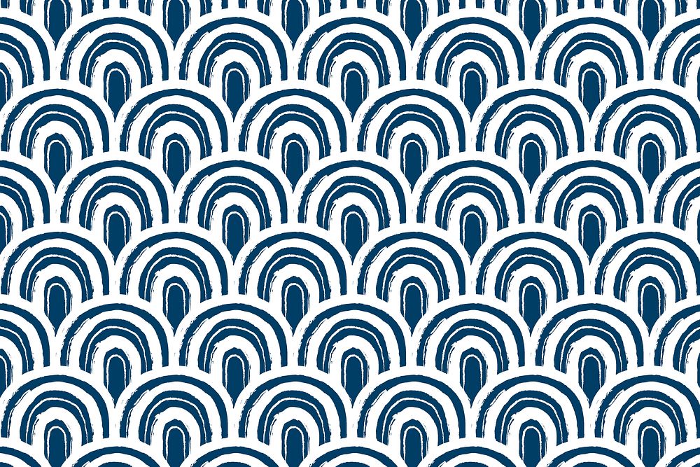 Japanese wave pattern background design