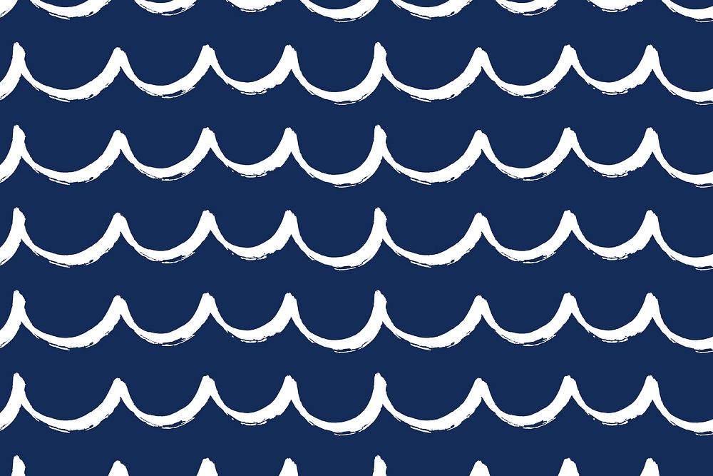 Sea wave pattern background drawing design