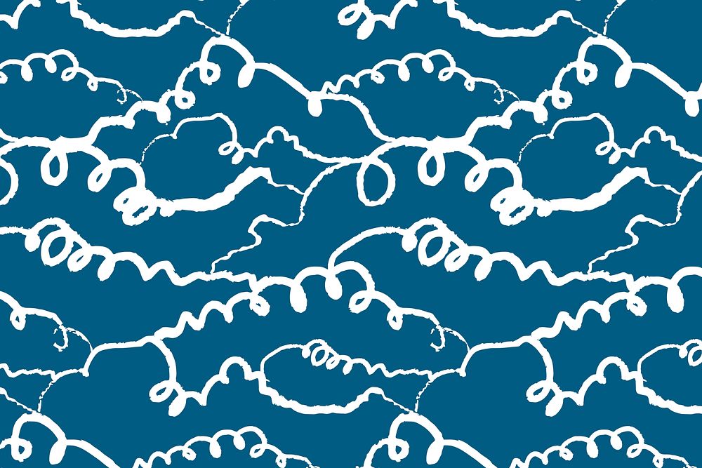 Cute squiggly lines background pattern drawing design psd